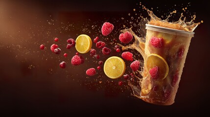 Refreshing beverage with berries and citrus burst