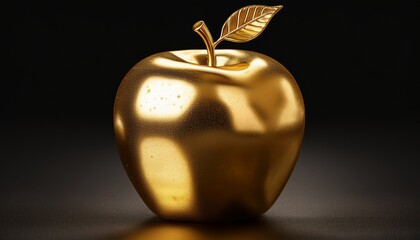 golden apple isolated transparent