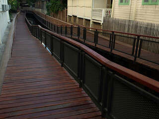 The Romantic Bridge on Mae Kha Canal, a new landmark, is a major tourist attraction,a public place, and a tourist destination in the city. Located on Tha Pae Road, Chiang Mai, Thailand 