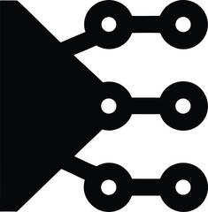 Obraz premium entanglement symbol linked particles silhouette vector illustration on transparent background