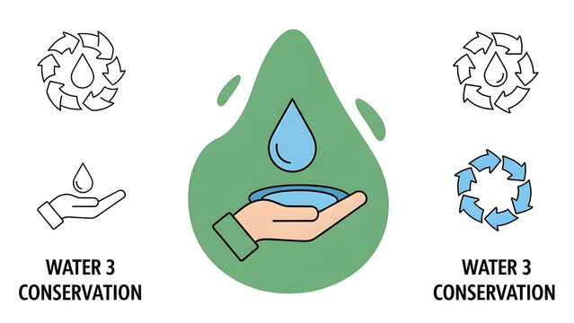 Spatial computing and augmented reality interface icons with VR headset and digital gestures. - Powered by Adobe