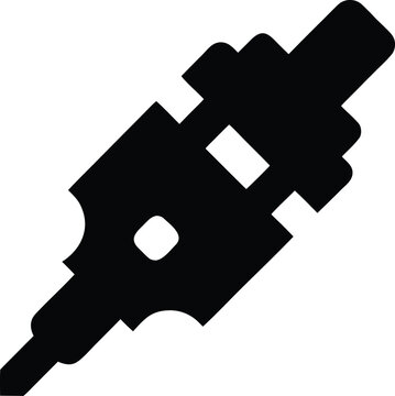 bracewell von neumann hybrid probe silhouette vector illustration on transparent background