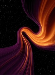 Obraz premium Abstract Swirling Energy Flow in Deep Space.