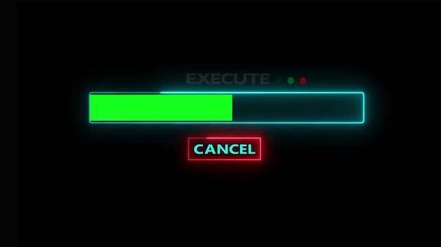Execute loading bar motion graphic footage