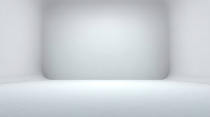 Fototapeta premium Bright and Spacious Empty Room with Smooth White Walls and Floor Ideal for Display, Photography or Artistic Background Usage in Various Projects