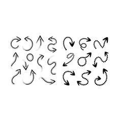 Dot-style doodle arrows illustrated with evenly spaced circular dots.