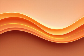 Orange wavy layered abstract design with gradient background and smooth curves  modern graphic element