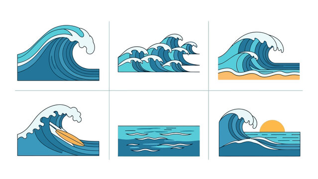 Ocean Waves Collection: Surfing, Beach, Sunrise, Sea Surface