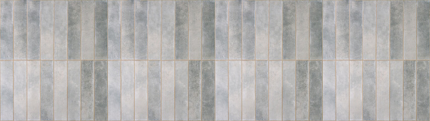Obraz premium Gray grey concrete cement texture of modern vintage retro wall tile, porcelain stoneware, tile slips - Tiles background, seamless pattern, vertical