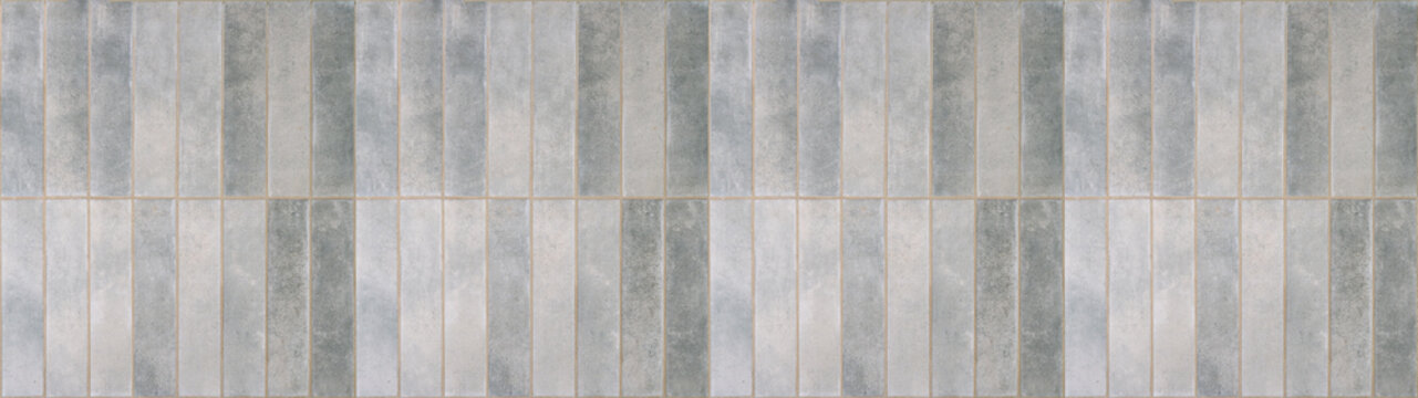 Gray grey concrete cement texture of modern vintage retro wall tile, porcelain stoneware, tile slips - Tiles background, seamless pattern, vertical