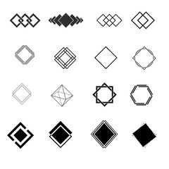 set of squre icons