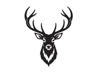 Obraz premium Deer Head Silhouette