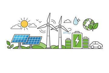 Renewable energy sources powering a sustainable future with clean technology