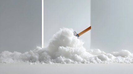 Close-up of powerful white cleaning foam actively dissolving dark mold and grime from a surface, highlighting pristine cleanliness.