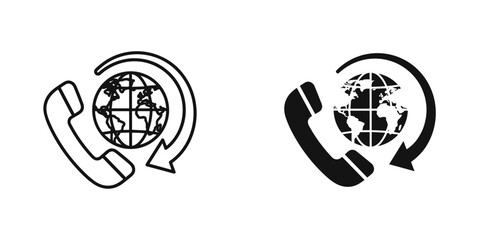 Global Communication Telephone Icons