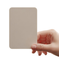 手が小さなカードを優しく持つイメージ