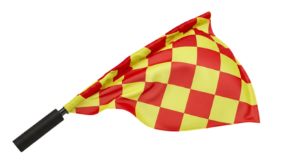 A checkered flag waving proudly, signaling the end of a race transparent background