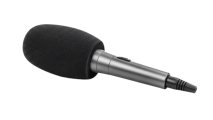 A microphone used for recording or live performances transparent background