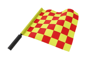 A checkered flag waving proudly, ready for the next move transparent background