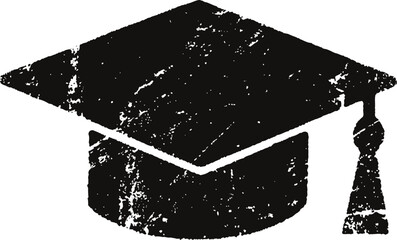 worn graduation cap with tassel symbolizing academic achievement and graduation ceremony