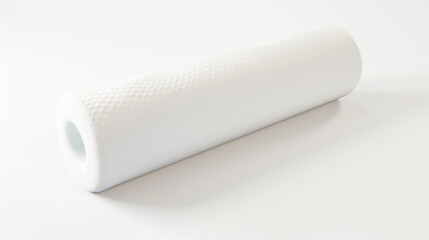 Foam Roller with Realistic Shading on White Background.