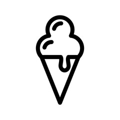 Ice Cream Cone Icon Sweet Food Transparent Background