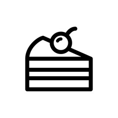 Slice of Cake Icon Sweet Food Transparent Background