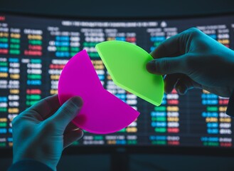 Business partnership coming together in modern office