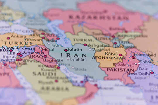 Iran on the political map