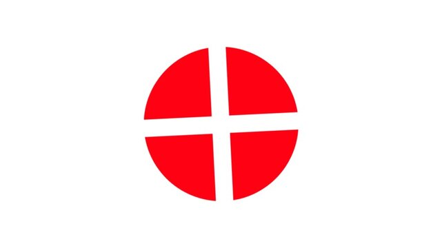 Red cros white circle