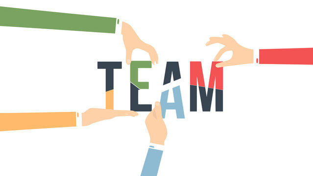 Corporate People Hands Team