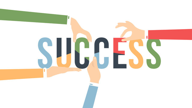 Corporate People Hands Success