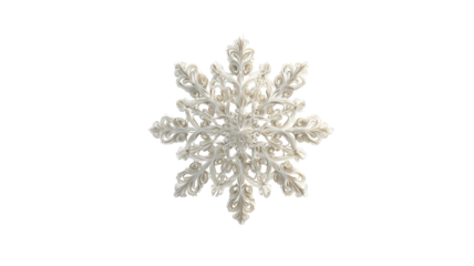 A festive Christmas tree decoration ornament with a star design and crystal snowflakes on a blue winter branch featuring frost and ice patterns for a holiday season illustration