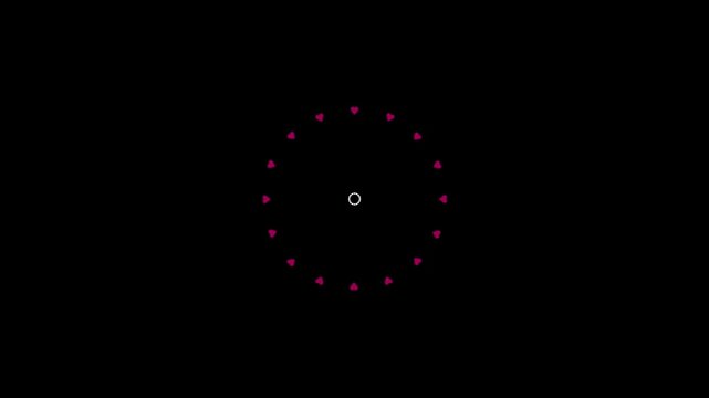 Loves explode background animation 2d, Transparent background