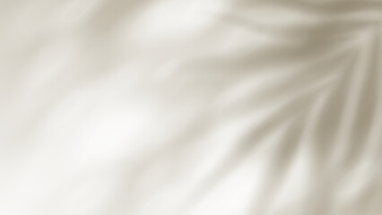 Obraz premium Realistic tropical foliage silhouette overlay with soft blur effect. Natural branch creates elegant atmosphere for summer posters, spring banners, and design templates