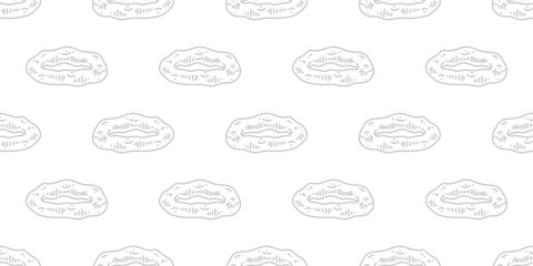 Fried onion ring pattern background. Onion ring doodle fried snack Street fast food pattern. fried onion ring seamless pattern background.