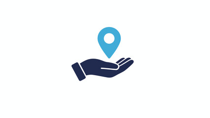 Vector illustration of a person's hand holding a blue pencil and a business success symbol icon for web design communication concept