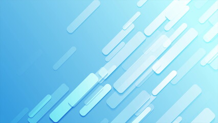 Blue geometric glossy stripes abstract tech background