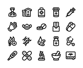 Healthcare and medical icon pack
