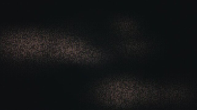 Abstract dot patterns shift and evolve on a dark background