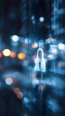 Futuristic Abstract Shield Concept Visualizing Cyber Protection and Enterprise Security Awareness