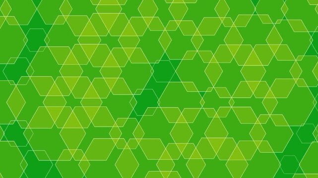 Green Hexagon Pattern Background Design.