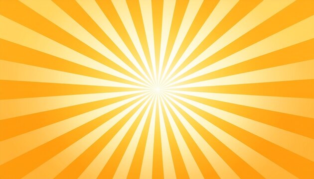 Sun groovy background, summer retro radial burst, yellow graphic wave. Abstract trendy sunshine poster. Cartoon light beam print. Vintage boho pattern. Modern color funky vector illustration