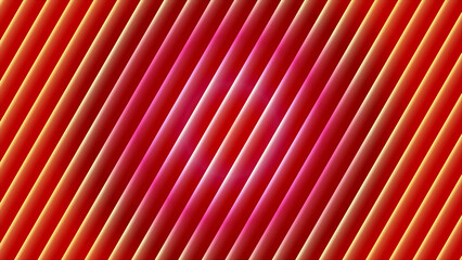 Bold Red and Yellow 3D Diagonal Cylindrical Pipes Pattern Texture