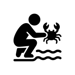 Inspecting Large Ocean Crab Icon