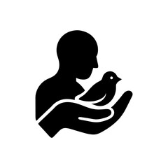 Gentle Bird In Hand Icon