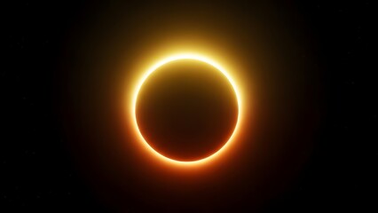 Solar eclipse ring of light