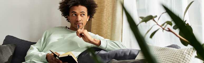 Relaxing in a cozy modern home while reflecting and enjoying quiet moments of inspiration © Bliss