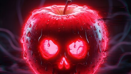 The Red Apple of Doom: A digitally enhanced, menacing symbol of temptation