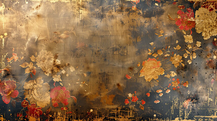 Distressed Floral Background